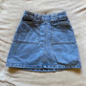 BDG Denim Zip-Up Mini Skirt